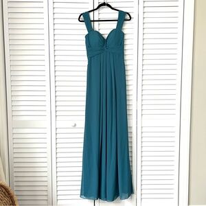 New with tags Dear Cleo Harper teal wide strap bridesmaid dress size 2